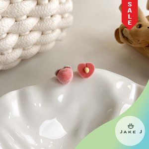 🍑Trendy Juicy Summer Fuzzy Peach Earrings One Size